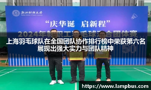 上海羽毛球队在全国团队协作排行榜中荣获第六名展现出强大实力与团队精神